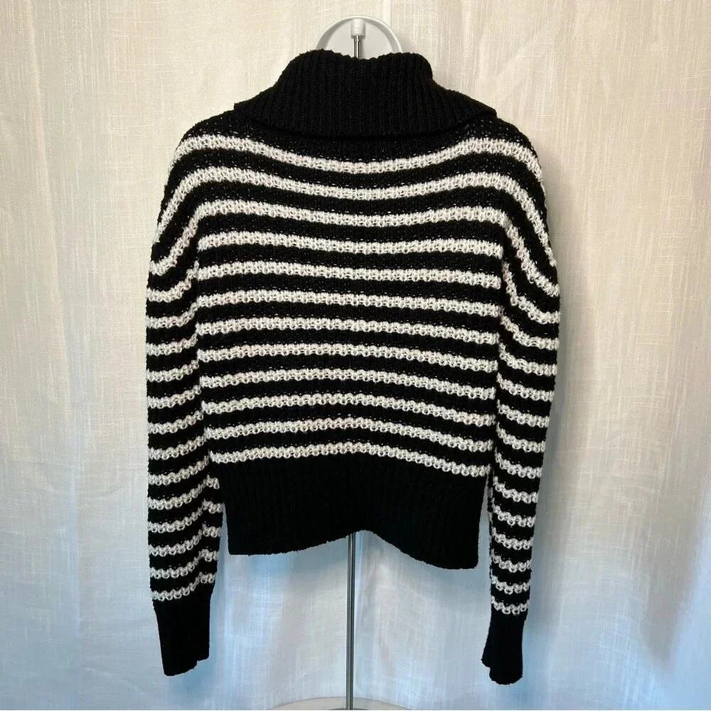 Self Esteem Stripped Collared Zip Up Sweater - image 4